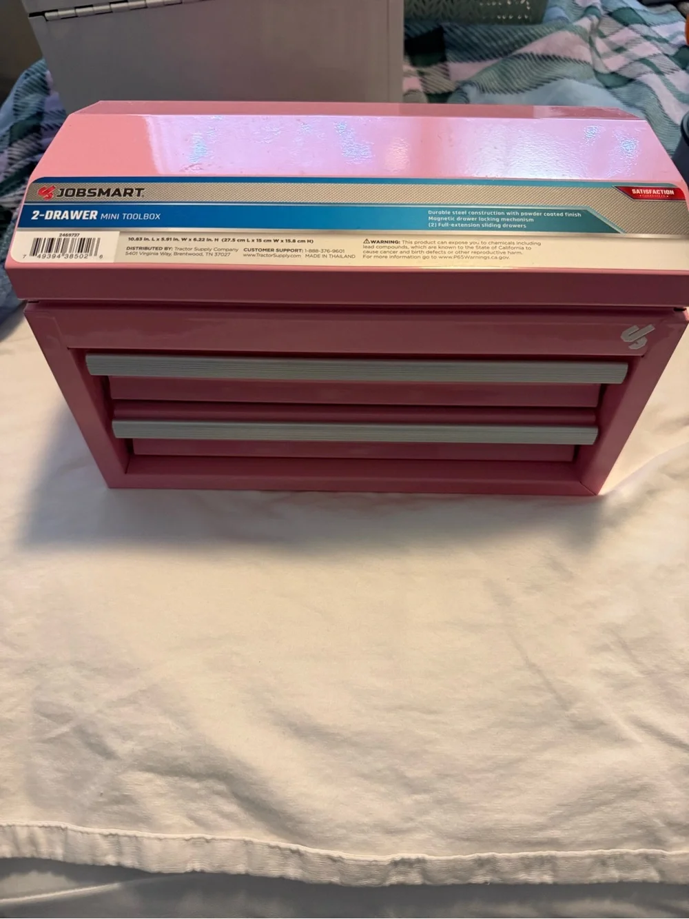 Pink 2-Drawer Mini Toolbox / Makeup & Beauty Organizer 💕
